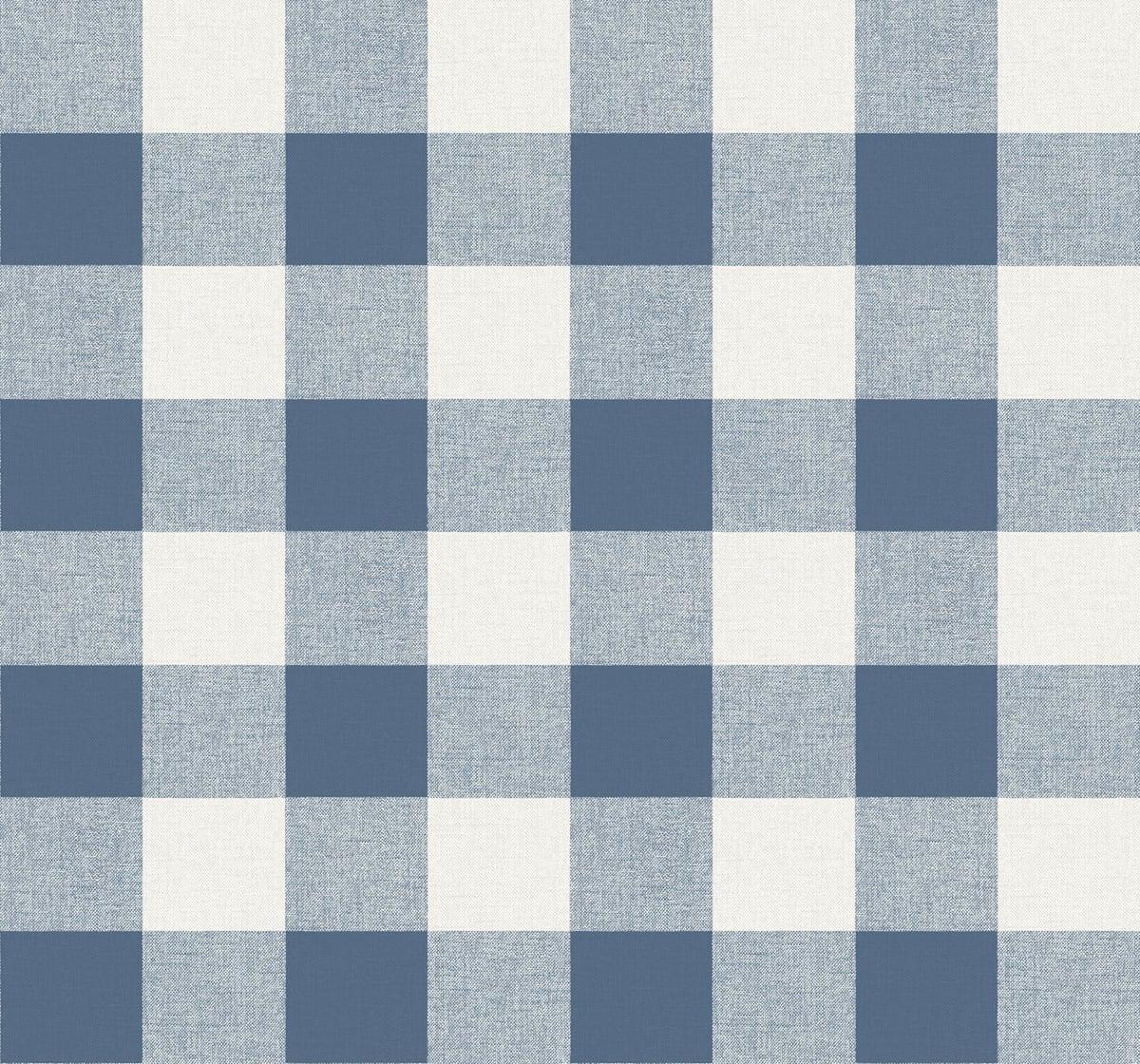 Seabrook Picnic Plaid Blue Wallpaper