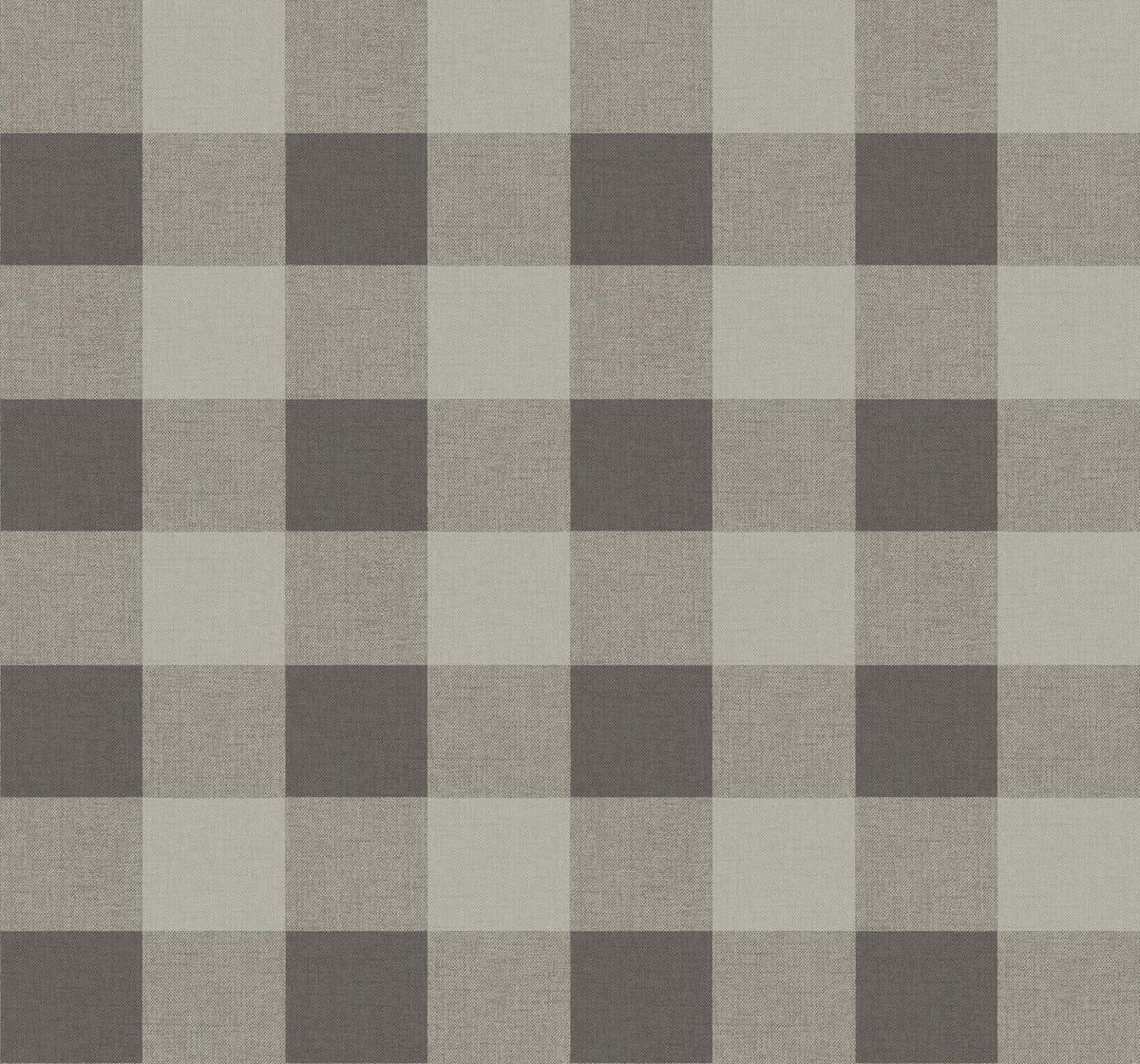 Seabrook Picnic Plaid Black Sands Wallpaper