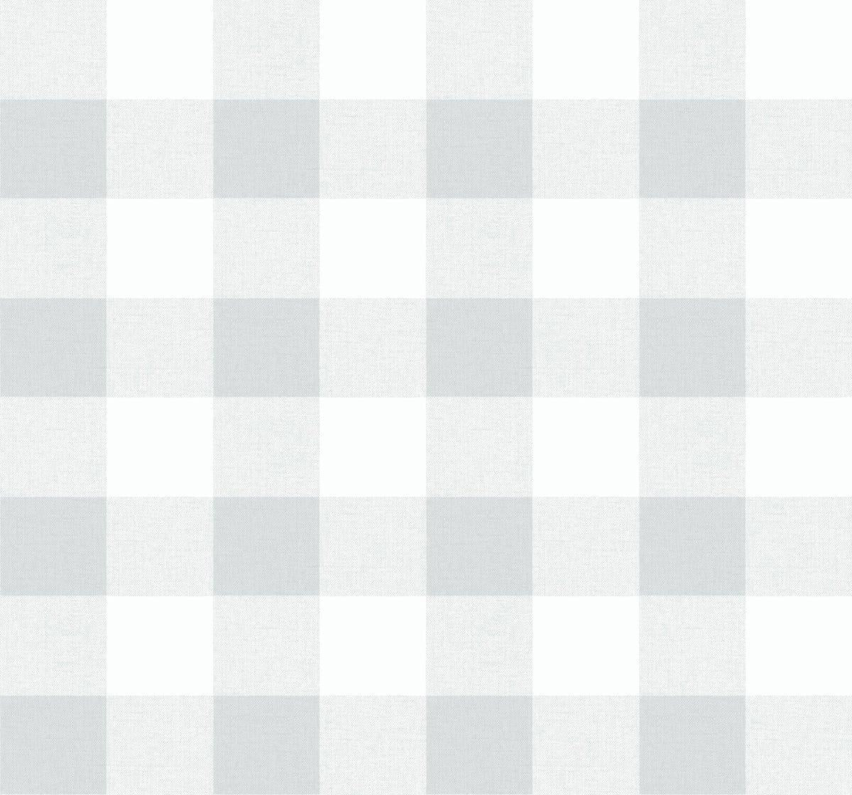 Seabrook Picnic Plaid Daydream Gray Wallpaper