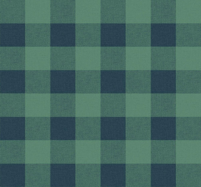 Seabrook Picnic Plaid Tropic Green Wallpaper