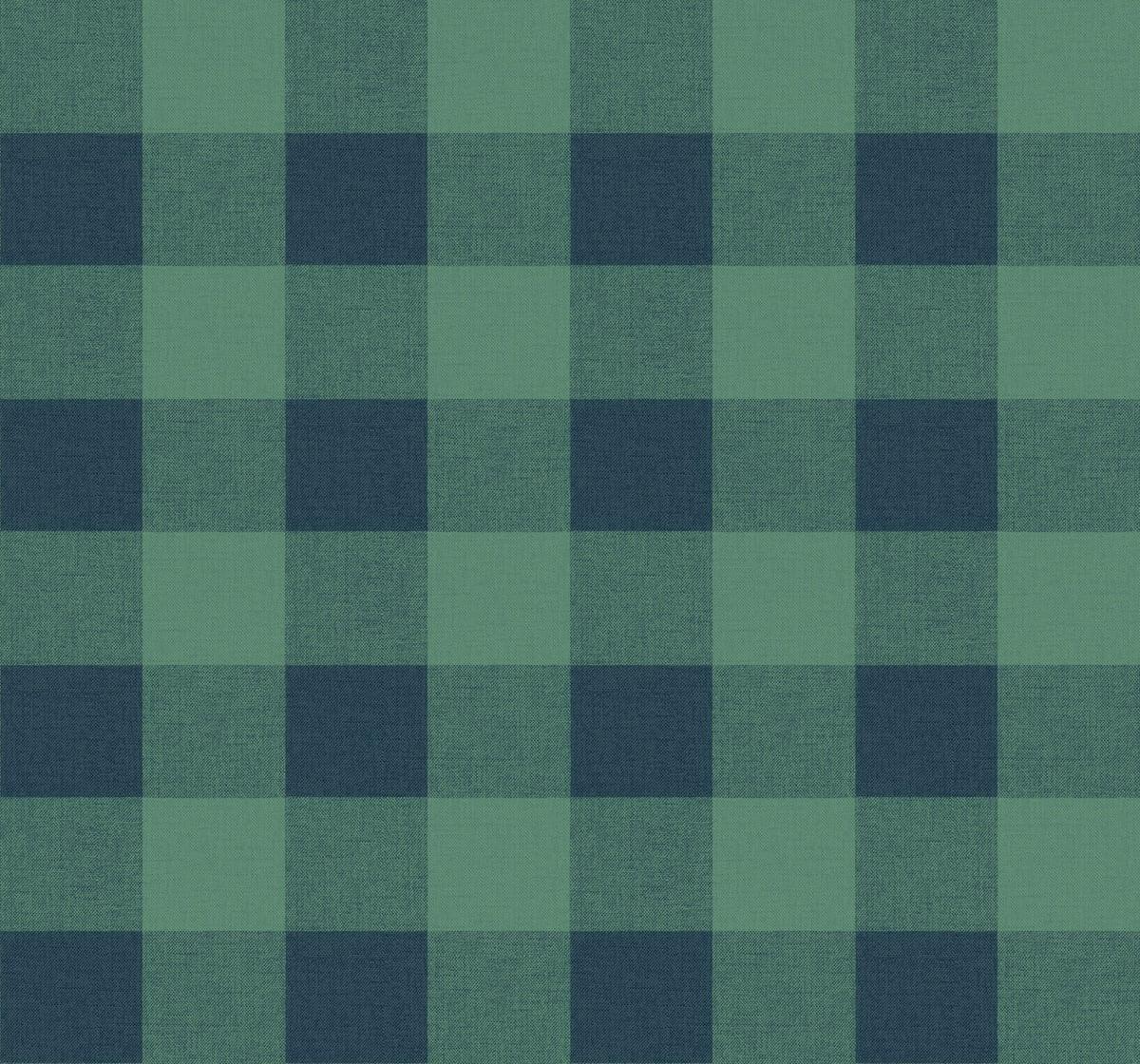 Seabrook Picnic Plaid Teal Wallpaper