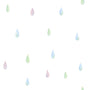 Seabrook Raindrops Pink, Blue, and Green Wallpaper