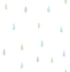 Seabrook Raindrops Pink, Blue, And Green Wallpaper