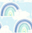 Seabrook Rainbows Blue and Green Wallpaper