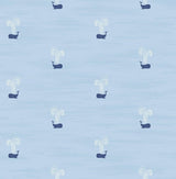 Seabrook Tiny Whales Sky Blue and Navy Wallpaper