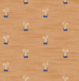 Seabrook Tiny Whales Orange and Navy Wallpaper