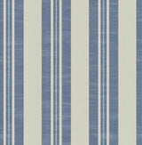 Seabrook Linen Stripe Denim and Soft Gray Wallpaper