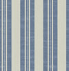 Seabrook Linen Stripe Denim And Soft Gray Wallpaper