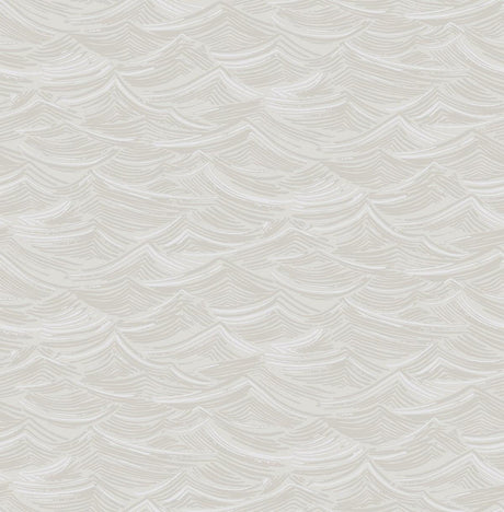 Seabrook Calm Seas Soft Gray and White Wallpaper