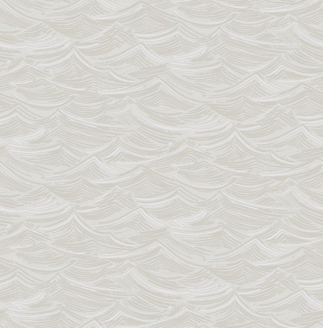Seabrook Calm Seas Soft Gray and White Wallpaper