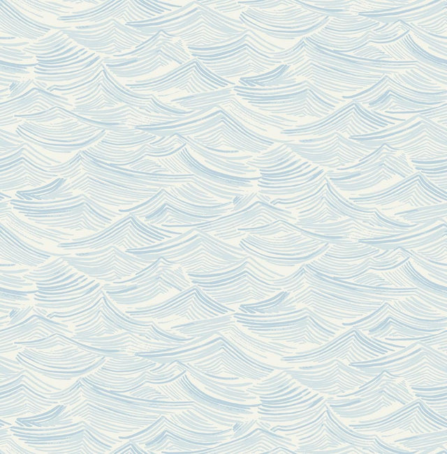 Seabrook Calm Seas Sky Blue Wallpaper