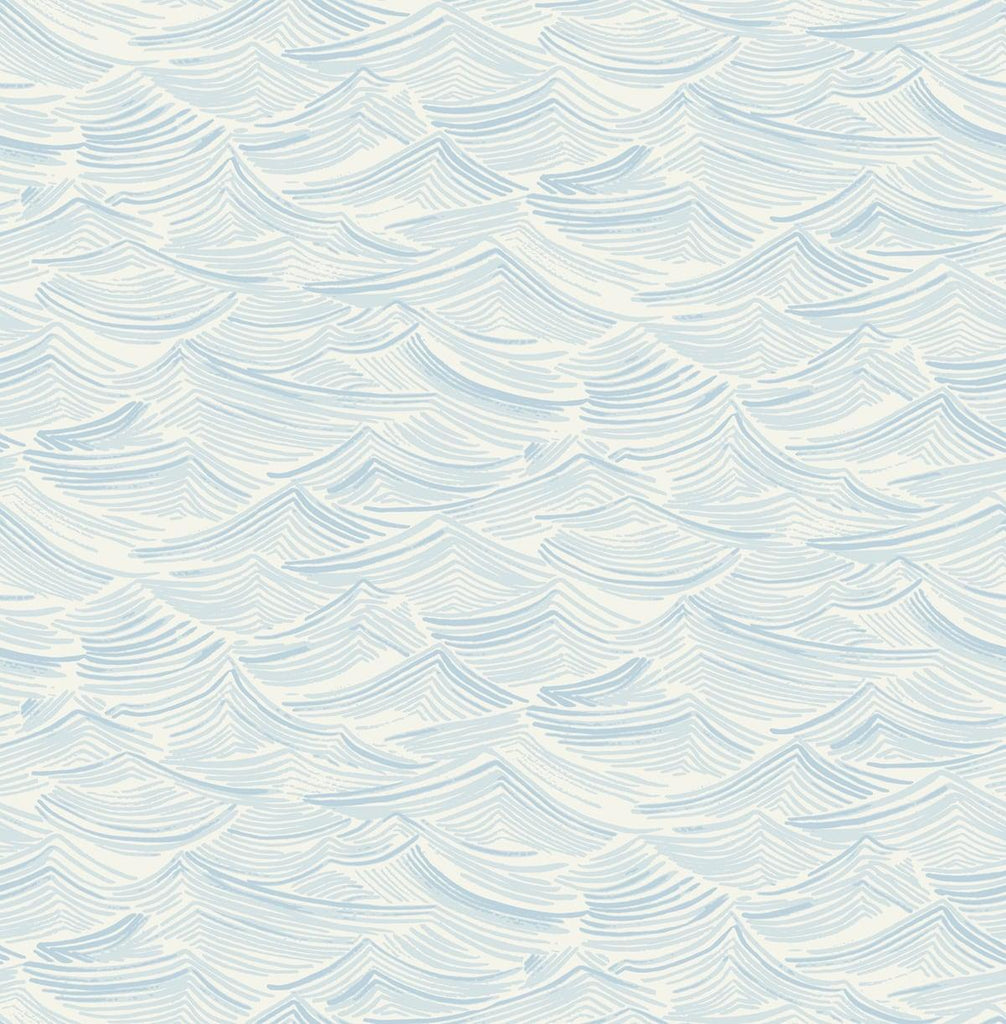 Seabrook Calm Seas Sky Blue Wallpaper