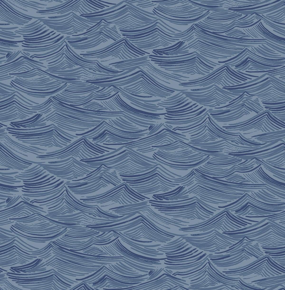 Seabrook Calm Seas Blue Wallpaper