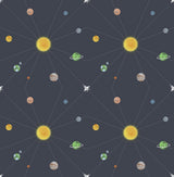 Seabrook Connecting Space Midnight Blue Wallpaper