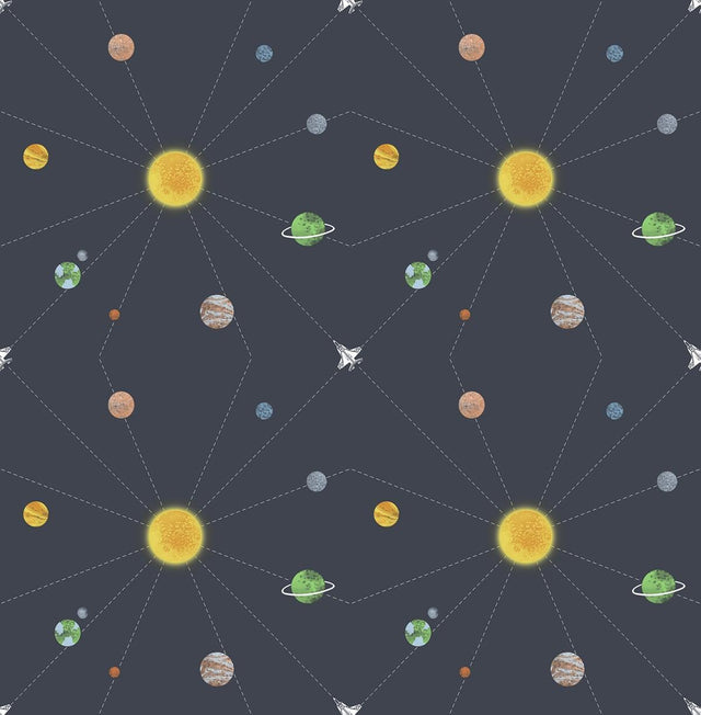 Seabrook Connecting Space Midnight Blue Wallpaper