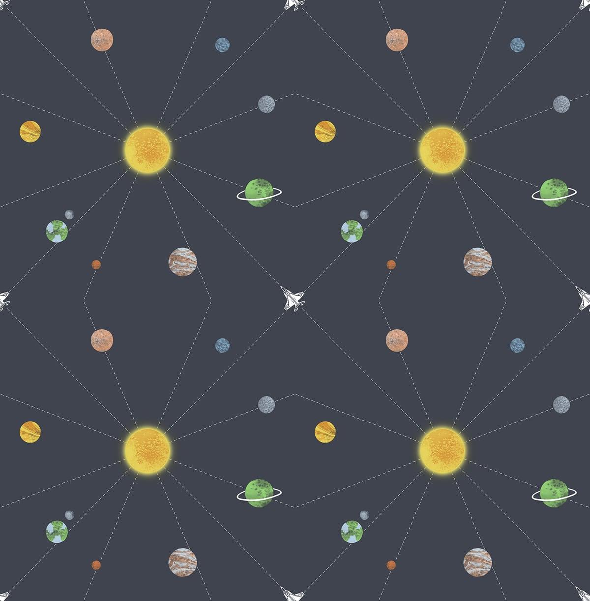Seabrook Connecting Space Blue Wallpaper