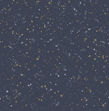 Seabrook Paint Splatter Navy and Metallic Gold Wallpaper