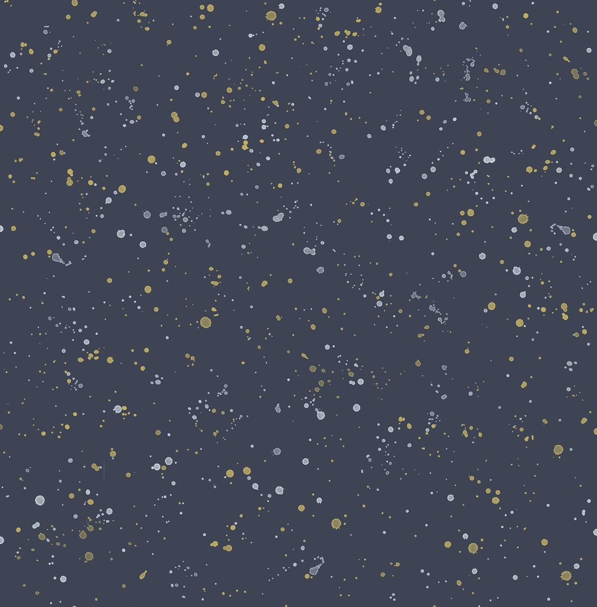Seabrook Paint Splatter Blue Wallpaper