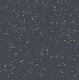 Seabrook Paint Splatter Midnight Blue and Metallic Gold Wallpaper
