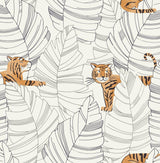 Seabrook Hiding Tigers Black and Orange Wallpaper
