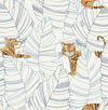 Seabrook Hiding Tigers Sky Blue And Orange Wallpaper