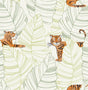 Seabrook Hiding Tigers Green and Orange Wallpaper