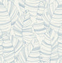 Seabrook Jungle Leaves Carolina Blue Wallpaper