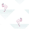 Seabrook Dancing Flamingo Fuchsia And Teal Wallpaper