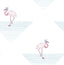 Seabrook Dancing Flamingo Fuchsia and Sky Blue Wallpaper