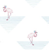 Seabrook Dancing Flamingo Fuchsia And Sky Blue Wallpaper