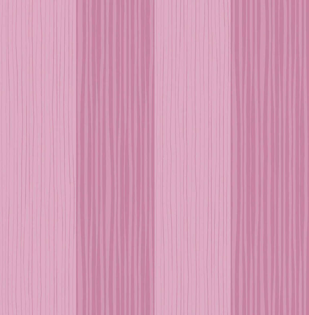 Seabrook Stripes Bubblegum Wallpaper