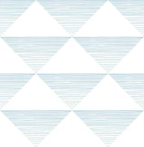 Seabrook Geo Stripe Sky Blue Wallpaper