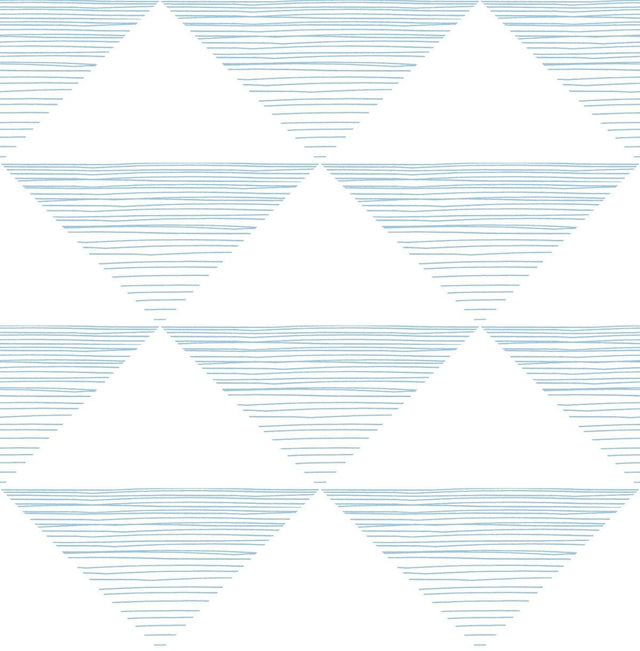 Seabrook Geo Stripe Sky Blue Wallpaper