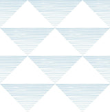 Seabrook Geo Stripe Blue Wallpaper