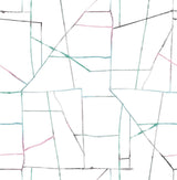 Seabrook Geo Creative Pink, Teal, and Gray Wallpaper