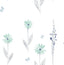 Seabrook Daisy Field Teal and Gray Wallpaper