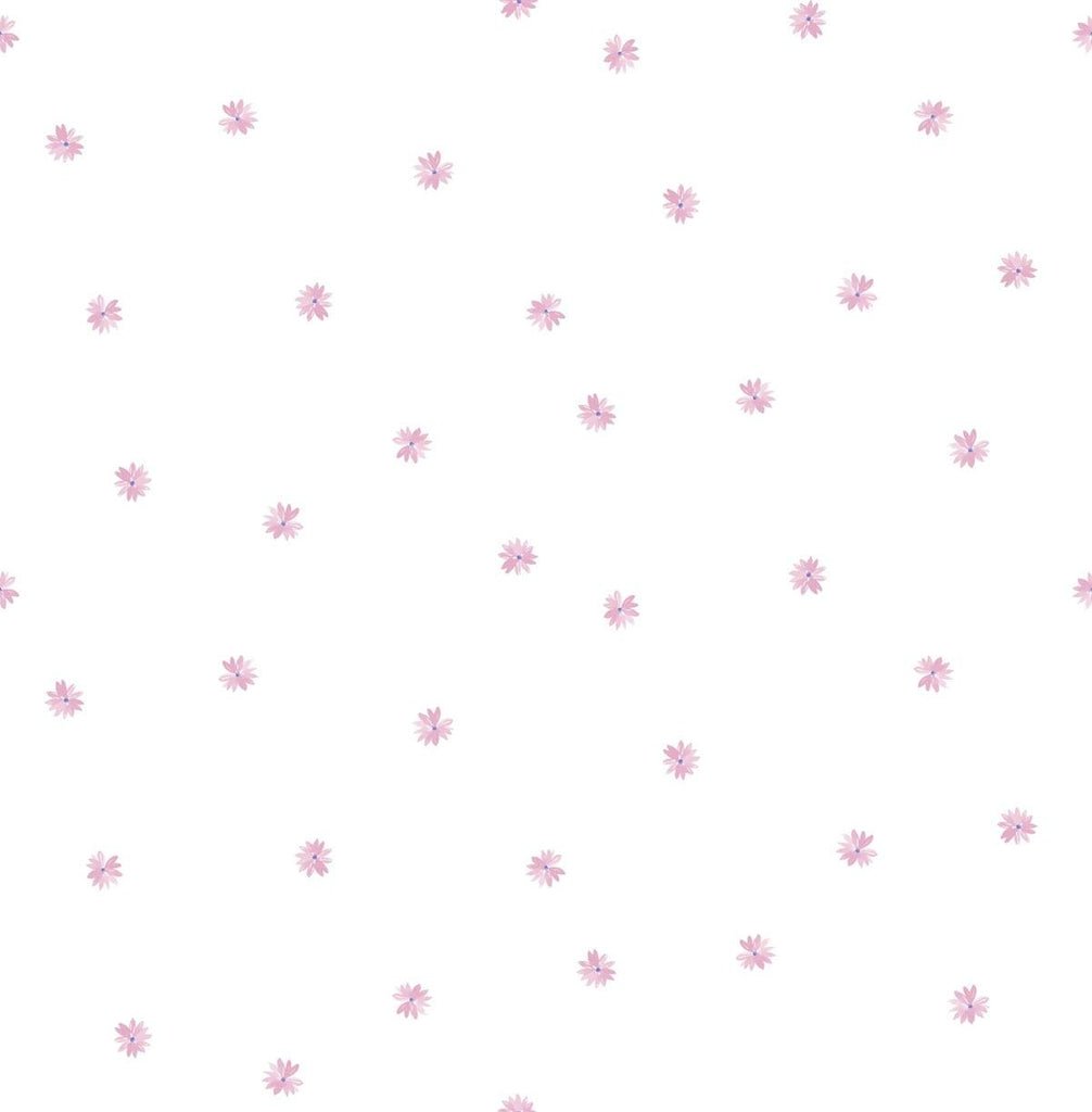 Seabrook Little Daisy Pink Wallpaper