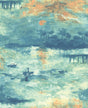 Seabrook Nautical Sunset Navy, Turquoise, and Metallic Gold Wallpaper