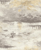 Seabrook Nautical Sunset Grey Wallpaper