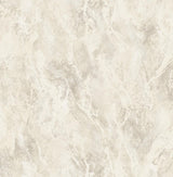 Seabrook Paint Splatter Metallic Champagne, White, and Tan Wallpaper
