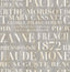 Seabrook Script Metallic Ivory and Metallic Grey Wallpaper