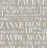 Seabrook Script Grey Wallpaper