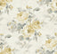 Seabrook Rose Bouquet Metallic Pearl, Metallic Gold, and Grey Wallpaper