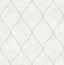 Seabrook Ogee Grey, Aqua, and Metallic Gold Wallpaper