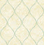 Seabrook Ogee Tan, Metallic Gold, and Turquoise Wallpaper