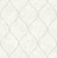 Seabrook Ogee Off-White and Metallic Gold Wallpaper