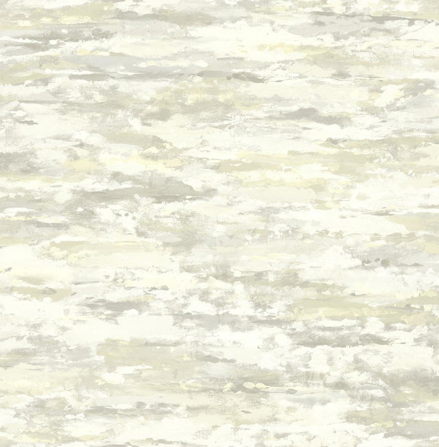 Seabrook Brushstrokes Metallic Pearl and Silver Wallpaper