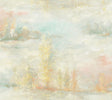Seabrook Tree Line Metallic Yellow Gold, Seafoam, and Aqua Wallpaper