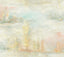 Seabrook Tree Line Metallic Yellow Gold, Seafoam, and Aqua Wallpaper