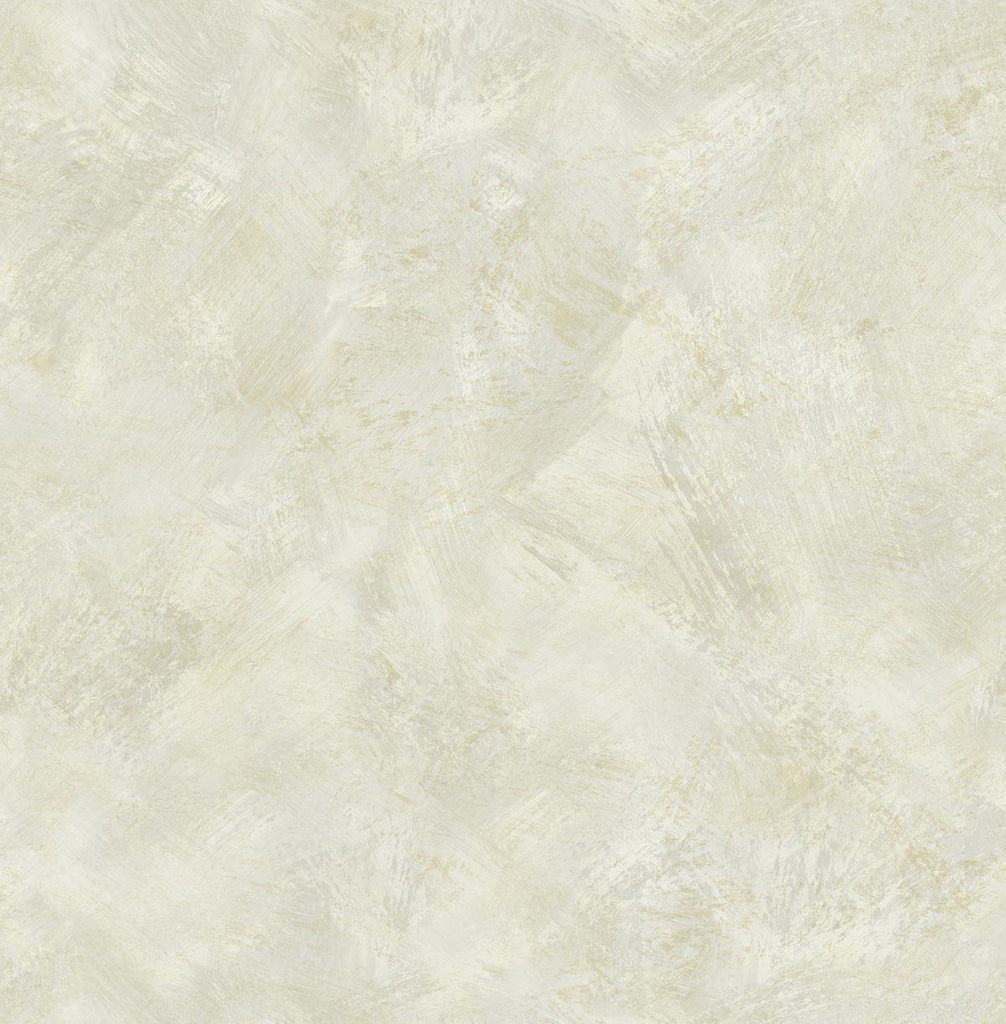 Seabrook Faux Metallic Champagne and White Wallpaper